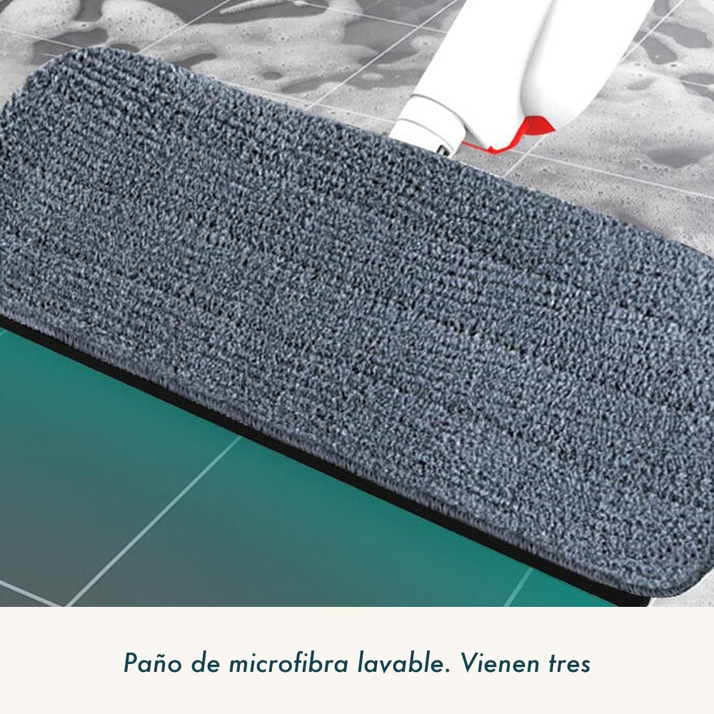El paño de microfibra gris de la mopa, lavable