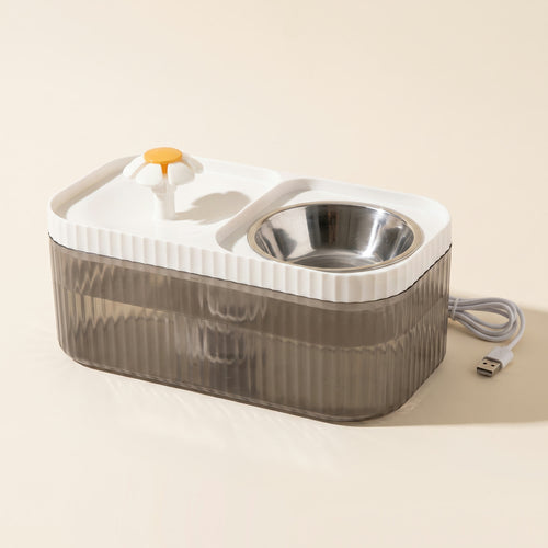 Fuente Manantia de 3 litros con comedero de acero inoxidable